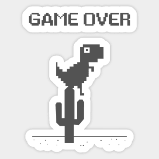 Dino Game Over Sticker